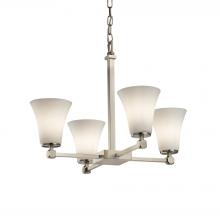  FSN-8420-20-OPAL-NCKL - Tetra 5-Light Chandelier