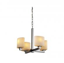 Justice Design Group FSN-8829-15-OPAL-DBRZ - Modular 4-Light Chandelier