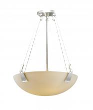Justice Design Group FSN-9641-35-OPAL-DBRZ - 18&#34; Pendant Bowl w/ Tapered Clips