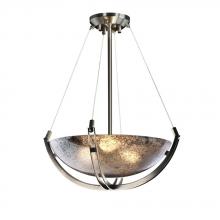 Justice Design Group FSN-9721-35-OPAL-NCKL - 18&#34; Pendant Bowl w/ Crossbar