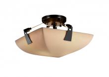 Justice Design Group PNA-9630-35-BMBO-DBRZ - 14&#34; Semi-Flush Bowl w/ Tapered Clips