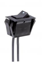  80/1141 - On-Off Phenolic Rocker Switch With White Dot; On-Off Function; Black Finish; Snap Bushing; 6"