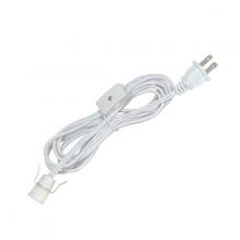  80/1786 - 6 Foot #18 SPT-2 White Cord, Switch, And Plug (Switch 17" From Socket)