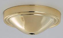  90/051 - Plain Deep Fixture; Canopy Only; Brass Finish; 5" Diameter; 7/16" Center Hole; 1-3/4"