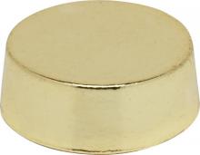  90/1050 - 1" Plain Knob; 1/8 IP; 3/8" Height; Polished Brass Finish