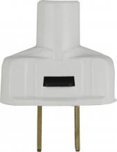  90/1115 - Attachment Plug With Terminal Screws; White Finish; Non Polarized; 18/2-SVT Round Wire; 15A; 125V