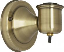  90/1407 - 1-5/8" Wired Wall Bracket With Bottom Turn Knob Switch; Antique Brass Finish; Includes Hardware;