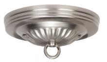  90/1882 - Ribbed Canopy Kit; Brushed Nickel Finish; 5" Diameter; 7/16" Center Hole; 2-8/32 Bar Holes;