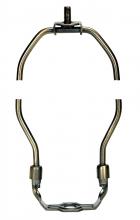  90/2269 - Heavy Duty Harp; Antique Brass Finish; 11" Height; 1/8 IP Saddle; 1/4-27 Thread; 125 Carton