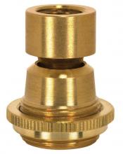  90/2336 - Solid Brass Large Hang Straight Swivel; 1/4 F Top And Bottom; 1-1/16" Ring Nut To Seat;