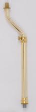  90/273 - Adjustable Figurine; 10"-15"; 1/8 IP; Threaded Ends; Brass Plated Finish