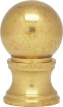  90/842 - Brass Ball Finial; 1-1/4" Height; 3/4" Diameter; 1/8 IP; Burnished And Lacquered