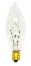  S3346 - 25 Watt B8 Incandescent; Clear; 1500 Average rated hours; 212 Lumens; Candelabra base; 130 Volt