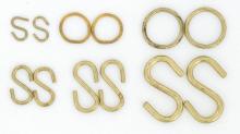 Satco Products Inc. S70/157 - 12 Assorted Brass "S" Hooks And Rings