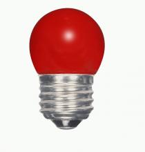  S9165 - 1.2 Watt LED; S11; Ceramic Red; Medium base; 120 Volt; Carded