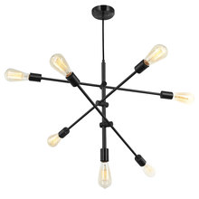  817P-BK - 7LT Pendant, Black Finish