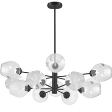  ABI-3312P-MB-CLR - 12LT Chandelier, MB w/ Clear Glass