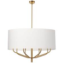Dainolite ELN-388C-AGB-790 - 8LT Incandescent Chandelier, AGB w/ WH Shade