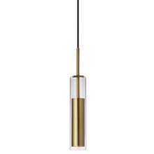  LUN-1LEDP-AGB - 6W Pendant, Aged Brass Finish w/ CLR Glass