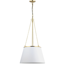 Dainolite PLY-181P-AGB-WH - 1LT Incandescent Pendant, AGB w/ WH Shade