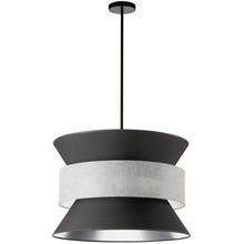  QUA-244P-BK-GRY - 4LT Incandescent Pendant, MB w/ BK Shades