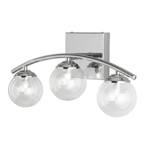  V13-203W-PC - 3 Light Vanity, Polished Chrome Finish with Clear Glass