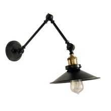  V928-1W-BK - 1 Light Incandescent Adjustable Wall Lamp, Black Finish