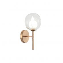 Matteo Lighting W60601AGCL - 1 LT &#34;Delcia&#34; Aged Gold + CL Glasswall Sconce G9 40W