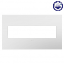  AWP4GWHW4 - Gloss White-on-White, 4-Gang Wall Plate