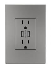  ARTRUSB153M4WP - Dual USB Plus-Size Outlet Combo with Matching Wall Plate