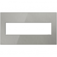  AWM4GMS4 - Brushed Stainless, 4-Gang Wall Plate