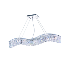  8004P44C-A ( Clear ) - Glamorous 7 Light Down Chandelier With Chrome Finish