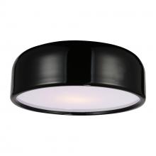  9688C19-3-171 - Campton 3 Light Drum Shade Flush Mount With Black Finish