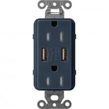 Lutron Electronics SCR-15-UBTR-DE - SATIN 15A USB REC DE