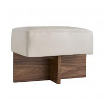  DB8004 - Tuck Ottoman Ivory Leather