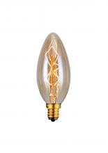  B-C35-7LG - Bulb, Edison Bulbs, 40W E12 -G-, Light Golden Glass, C35 Cone Shape, Dimmable, 2500 hours