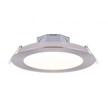 Canarm DL-6-15RR-BN-C - LED Recess Downlight, 6&#34; Brushed Nickel Color Trim, 15W Dimmable, 3000K, 820 Lumen, Recess mount