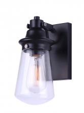  IOL458BK - KORBER, MBK Color, 1 Lt Outdoor Down Light, Clear Glass, 60W Type A