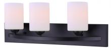  IVL370A03BK - Hampton 3 Light Vanity, Black Finish