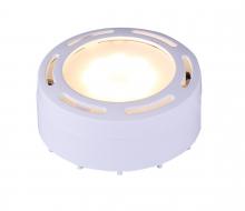  3580LED-PLW-C - Single White LED Puck Light: 8 LED, 3000K, 320 Lumens, 4W, with connector cord