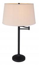  ITL2118B29ORB - Oscar 1 Light Table Lamp with Oil Rubbed Bronze Finish and Natural Tan Shade