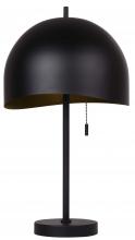  ITL1122A21BK - Henlee 21.25 in. Matte Black Table Lamp with Matte Black Metal Shade and Pull Chain Switch