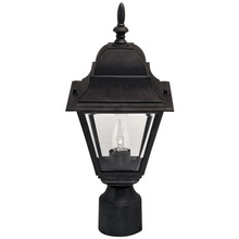 Canarm IOL1310 - Outdoor, 1 Bulb Post Light, Clear Bevelled Glass, 100W Type A or B, 3 1/4&#34; Post