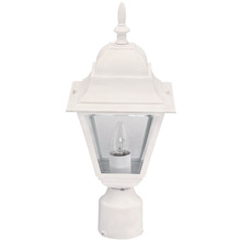 Canarm IOL1311 - Outdoor, 1 Bulb Post Light, Clear Bevelled Glass, 100W Type A or B, 3 1/4&#34; Post