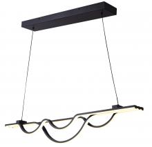  LCH261A36BK - VEIRA 3 Light Matte Black Modern Chandelier with Integrated LED for Dining Rooms and Living Rooms