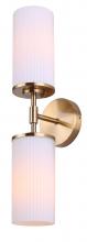  IVL1165A02GD - KINSLEA 4.75 in. 2 Light Gold Vanity with White Glass Shade