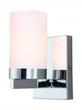 Canarm IVL429A01CH - Milo, 1 Lt Vanity, Flat Opal Glass, 100W Type A, 4 3/4" W x 8 1/4" H x 5 3/4" D