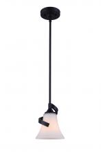  IPL587A01RA - RUE, 1 Lt Rod Pendant, Flat Opal Glass, 60W Type A, 6.12" x 12.2-60.2"