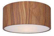 Canarm IFM318A13BKW - Dexter, MBK + Faux Wood Color, 2 Lt Flushmount, 60W Type A, 13&#34; W x 5.25&#34; H, Easy Connect In