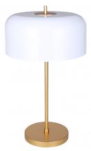  ITL2098B23GDW - MILLI 23 in. Gold Table Lamp with Matte White Metal Shade and Line Switch